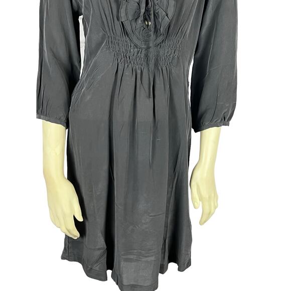 Dept. Silk Black silk dress new NWT size large - Picture 3 of 11